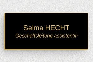 Türschilder büro - de-tur-schild-002-0 - 80 x 35 mm - noir-or - glue - de-tur-schild-002-0