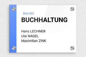 Türschilder büro - de-tur-schild-003-1 - 210 x 150 mm - custom - screws-caps - de-tur-schild-003-1