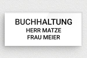 Türschilder büro - de-tur-schild-006-1 - 80 x 35 mm - blanc-noir - glue - de-tur-schild-006-1