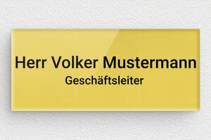 Türschilder - de-tur-schild-007-1 - 80 x 35 mm - or-clair-noir - glue - de-tur-schild-007-1