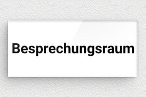 Türschilder büro - Türschild Besprechungsraum - 80 x 35 mm - Plexiglas - blanc-noir - glue - de-tur-schild-009-1