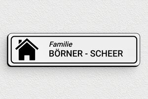 Türschilder - de-tur-schild-019-1 - 100 x 25 mm - gris-noir - glue - de-tur-schild-019-1