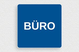 Büroschilder - de-tur-schild-buro-018-1 - 100 x 100 mm - bleu-blanc - glue - de-tur-schild-buro-018-1