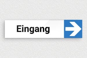 Türschilder büro - Schild 'Eingang rechts' - 170 x 40 mm - Plexiglas - custom - glue - de-tur-schild-eintritt-001-1