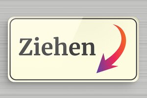 Hinweisschilder - Schild 'Ziehen' - 100 x 50 mm - Plexiglas - custom - glue - de-tur-schild-quadri-001-3