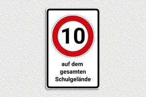 Schild für Verkehr und Transportmittel - Schild 'Schulzone' - 200 x 300 mm - PVC - custom - glue - de-verkehr-schild-001-1