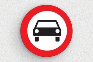 Schild für Verkehr und Transportmittel - Schild 'Busfahren verboten' - 300 x 300 mm - PVC - custom - glue - de-verkehr-zeichen-001-5