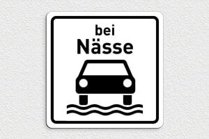 Schild für Verkehr und Transportmittel - Schild 'Schulzone' - 250 x 250 mm - PVC - blanc-noir - glue - de-verkehr-zeichen-004-3