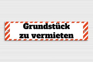 Zu vermieten schild - de-vermieten-schild-002-1 - 400 x 90 mm - custom - holes-only - de-vermieten-schild-002-1