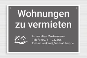 Zu vermieten schild - Lustiges Schild 'Straße des Durstes' - 300 x 200 mm - PVC - gris-souris-blanc - holes-only - de-vermieten-schild-002-4