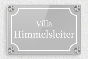 Türschild aus Plexiglas - de-villa-schild-013-1 - 150 x 100 mm - custom - screws-caps - de-villa-schild-013-1