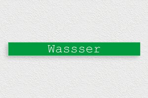 Kabelmarkierungen - de-wasser-industrie-schild-002-3 - 250 x 26 mm - vert-blanc - glue - de-wasser-industrie-schild-002-3