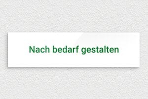 Weißes Schild - de-weiss-farbe-schild-001-4 - 300 x 80 mm - blanc-vert - none - de-weiss-farbe-schild-001-4