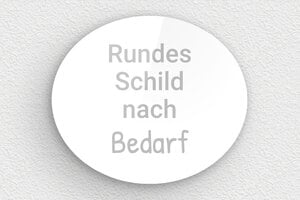 Schild nach Form - de-weiss-farbe-schild-003-5 - 140 x 120 mm - blanc-argent - none - de-weiss-farbe-schild-003-5