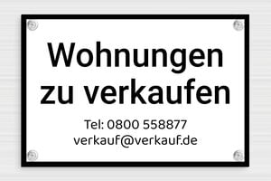 Zu verkaufen schild - Dekoschild 'Aperitifplatz' - 300 x 200 mm - PVC - blanc-noir - suction-cup - de-zu-verkaufen-schild-001-3