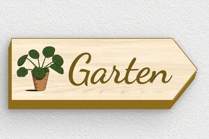 Gartenschilder - de-zum-garten-schild-003-1 - 81 x 27 mm - erable - glue - de-zum-garten-schild-003-1