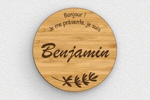 Cadeau naissance en bois - Bois - 120 x 120 mm - bambou - glue - deco-cadeau-naissance-002-1