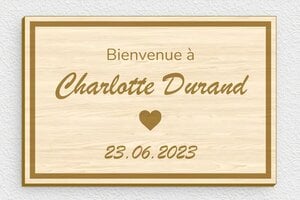 Tableau date de naissance - Bois - 150 x 100 mm - erable - glue - deco-cadeau-naissance-004-1