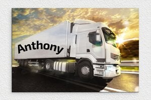 Plaque personnalisée camion - deco-camion-prenom-002-3 - 300 x 200 mm - custom - glue - deco-camion-prenom-002-3