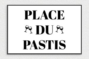 Place du pastis - Plaque Place du Pastis - 300 x 200 mm - PVC - blanc-noir - none - deco-rue-place-pastis-003-4