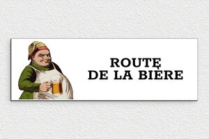 Route de la bière - Plaque humour Route de la Bière - 300 x 100 mm - PVC - custom - none - deco-rue-route-biere-003-4