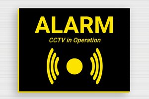 Private Property CCTV Signs - Alarm Sign under Video Surveillance - noir-jaune - glue - en-uk-alarm-sign-005-1-1748952418363
