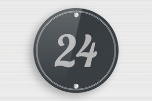 House Signs - Printed Plexiglass - custom - screws - en-uk-anthracite-gray-house-number-001-3-1748951243704