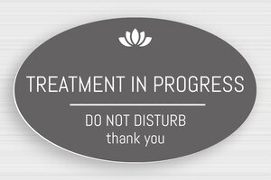 Hotel Signs - Oval Sign 'Treatment in Progress' - gris-souris-blanc - none - en-uk-area-tourism-hotel-spa-001-3-1748946123852