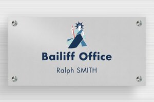 Business Signs with Logo - Printed Aluminium - anodise-noir - screws-spacer - en-uk-bailiff-001-3-1748950605580