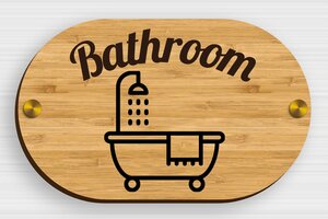 Toilet Signs for Doors - Wooden Sign for the Bathroom - bambou - screws-caps - en-uk-bathroom-sign-003-1-1748952950010