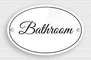 Oval Signs - Bathroom Sign - Oval - Plexiglass - 120 x 80 mm - custom - screws - en-uk-bathroom-sign-013-1-1748953012050