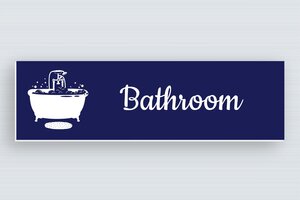 Toilet Signs for Doors - Bathroom Sign - PVC - bleu-marine-blanc - glue - en-uk-bathroom-sign-022-1-1748952918693