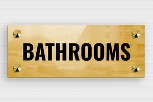 Hotel Signs - Brass Bathroom Sign - poli-noir - screws-caps - en-uk-bathroom-signage-004-4-1748946175861