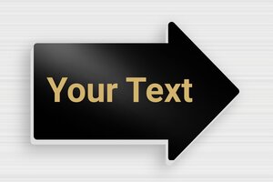 Arrow-shaped Signs - Printed Aluminium - noir-blanc - none - en-uk-black-color-sign-004-2-1748958947900