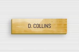 Brass Doorbell Signs - Engraved brass - poli-noir - glue - en-uk-brass-door-sign-001-1-1748962504307