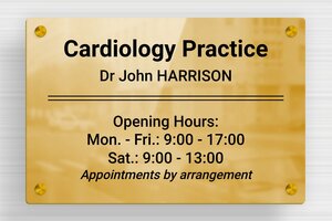 Business Signs - Printed brass - poli-noir - screws-spacer - en-uk-brass-practice-sign-004-1-1748957449319