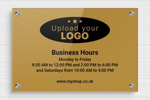Open Hours Signs - Engraved Plexiglass - or-fonce-noir - screws-spacer - en-uk-business-hours-sign-0012-1-1748946481953 Open Hours Signs - Engraved Plexiglass - or-fonce-noir - screws-spacer - en-uk-business-hours-sign-0012-1-1748946481953