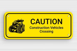 Warning Signs - Sign 'Caution Around Machinery' - jaune-noir - screws - en-uk-caution-vehicles-003-1-1748950012510