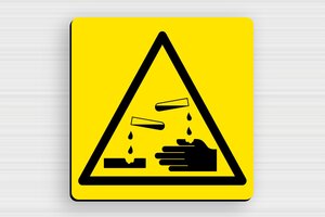 Warning Signs - Hazard Sign: Chemicals - jaune-noir - glue - en-uk-chemical-sign-007-3-1748950101360