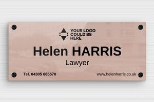 Company Signs - Printed mirror plexiglass - miroir-rose-noir - screws-caps - en-uk-company-sign-002-1-1748956491614