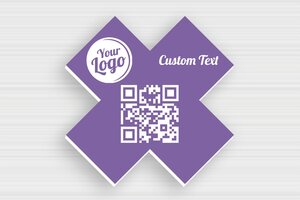 Cross-shaped Signs - Engraved PVC - mauve-blanc - glue - en-uk-cross-shaped-sign-001-3-1748959294878