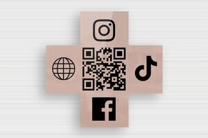 Cross-shaped Signs - Printed mirror plexiglass - miroir-rose-noir - none - en-uk-cross-shaped-sign-001-5-1748959298568