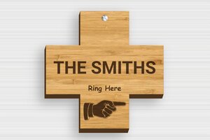 Cross-shaped Signs - Engraved Wood - bambou - screws - en-uk-cross-shaped-sign-002-4-1748959316289