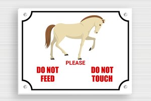 Horse Signs - Foam PVC - custom - screws - en-uk-do-not-touch-feed-sign-003-3-1748948673850