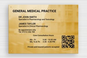 Design Your Own Signs - Printed brass - poli-noir - screws - en-uk-doctor-office-sign-003-5-1748956994426