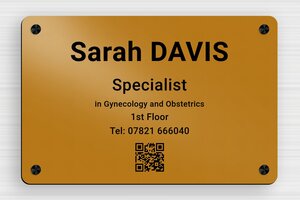 Doctor's Business Signs - Engraved PVC - or-noir - screws-caps - en-uk-doctor-office-sign-004-3-1748957021636
