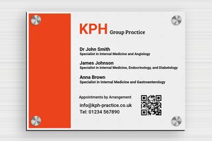 Doctor's Business Signs - Printed PVC - gris-noir - screws-caps - en-uk-doctor-office-sign-004-4-1748957032607