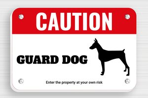 Beware of Dog Signs - Sign 'Caution, Guard Dog' - custom - screws - en-uk-dog-sign-001-0-1748953460531