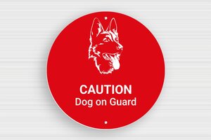Round 'Guard Dog' Sign - rouge-blanc - screws - en-uk-dog-sign-001-5-1748953442372