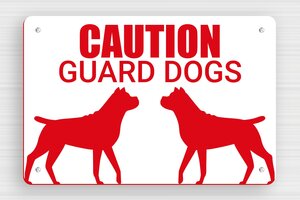 Beware of Dog Signs - Sign 'Beware of Dogs' - blanc-rouge - screws - en-uk-dog-sign-002-3-1748953494235